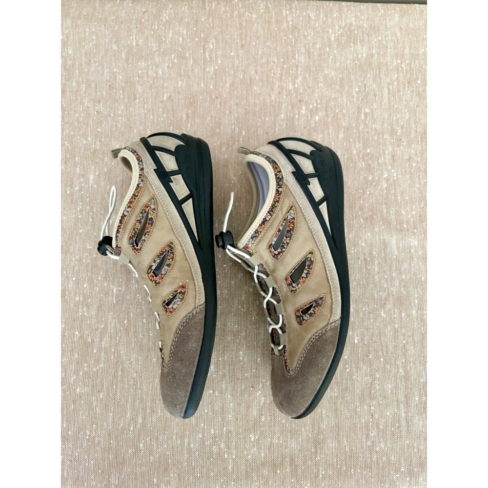 Rieker Walking Sneakers Tan Suede Floral Gorpcore Active Comfort Shoes Sz 9 - Picture 2 of 14